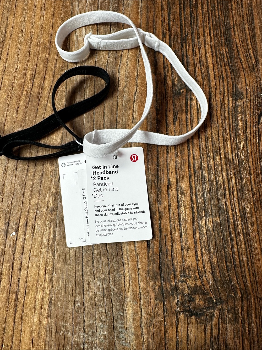 lululemon athletica Black and White Elastic Hair Bands - Picture 5 of 8